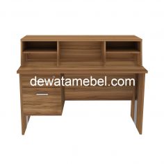 Office Table Size 140 - MD 1475 + MD H02 + MD RC 140 / Teakwood